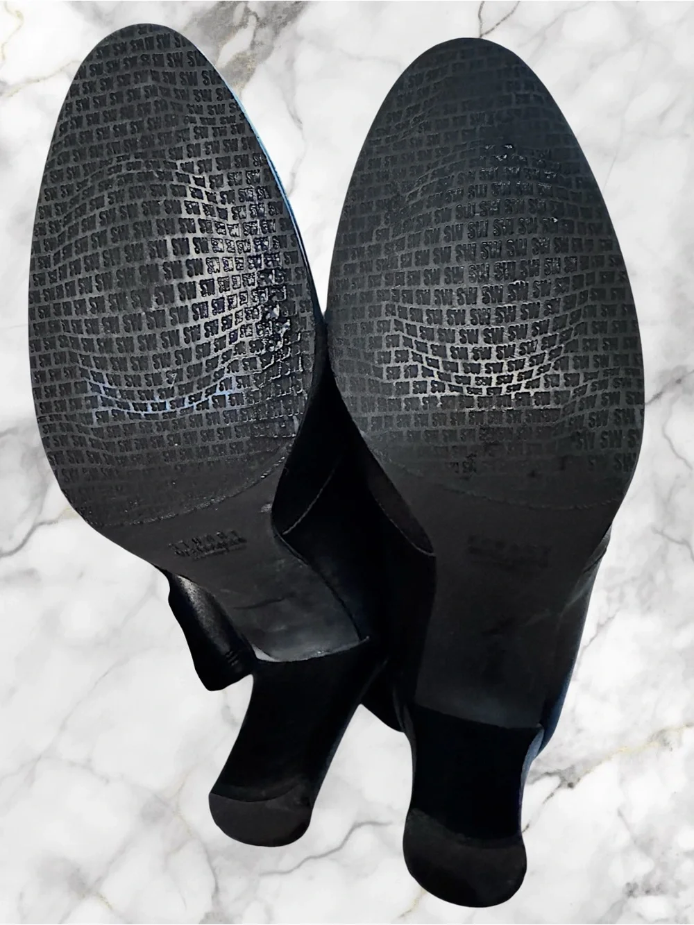 Stuart Weitzman Highland Black Plonge Stretch Leather Over-the-Knee Boots Sz 8.5